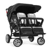 Gaggle Quad Sport - 4 Child Stroller (Grey/Black) with FREE rain cover.
