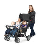 Gaggle Quad Sport - 4 Child Stroller (Grey/Black) with FREE rain cover.