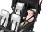 Gaggle Quad Sport - 4 Child Stroller (Grey/Black) with FREE rain cover.