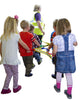 Walkodile® Grab & Go Toddler Walking Rope, Children's Reins / Fire Drill Resource (4 child). With Free Learning Games for Walks Guide!