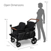 Petit Wagon Weebus 4 Seat Nursery Stroller – All Black