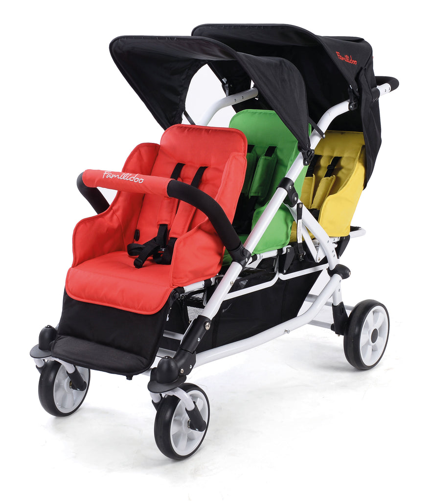 Familidoo Lightweight Stroller - 3 Seat - with FREE Rain Cover
