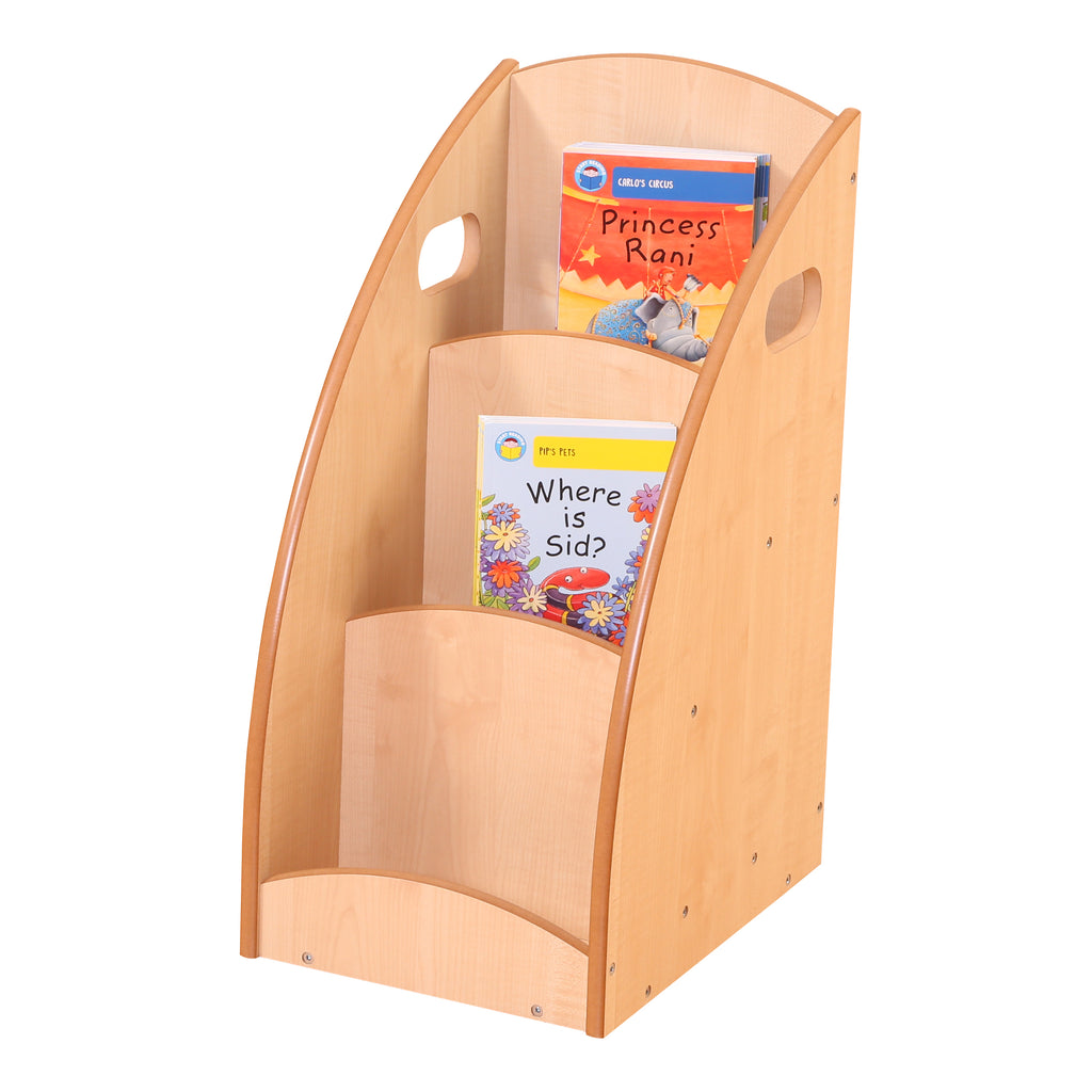 Maple 3 Compartment Book Display