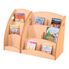 Maple 6 Compartment Book DIsplay