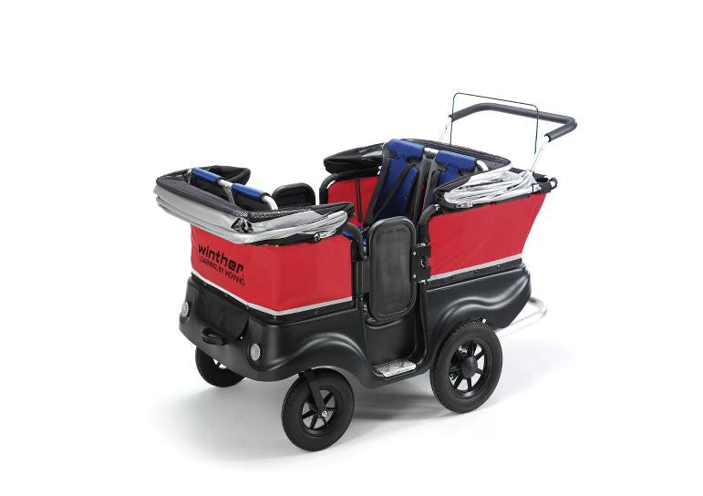 Deluxe Winther Turtle Kiddy Bus - 4 Child Kids Buggy, Quad Pram, Four Passenger Stroller