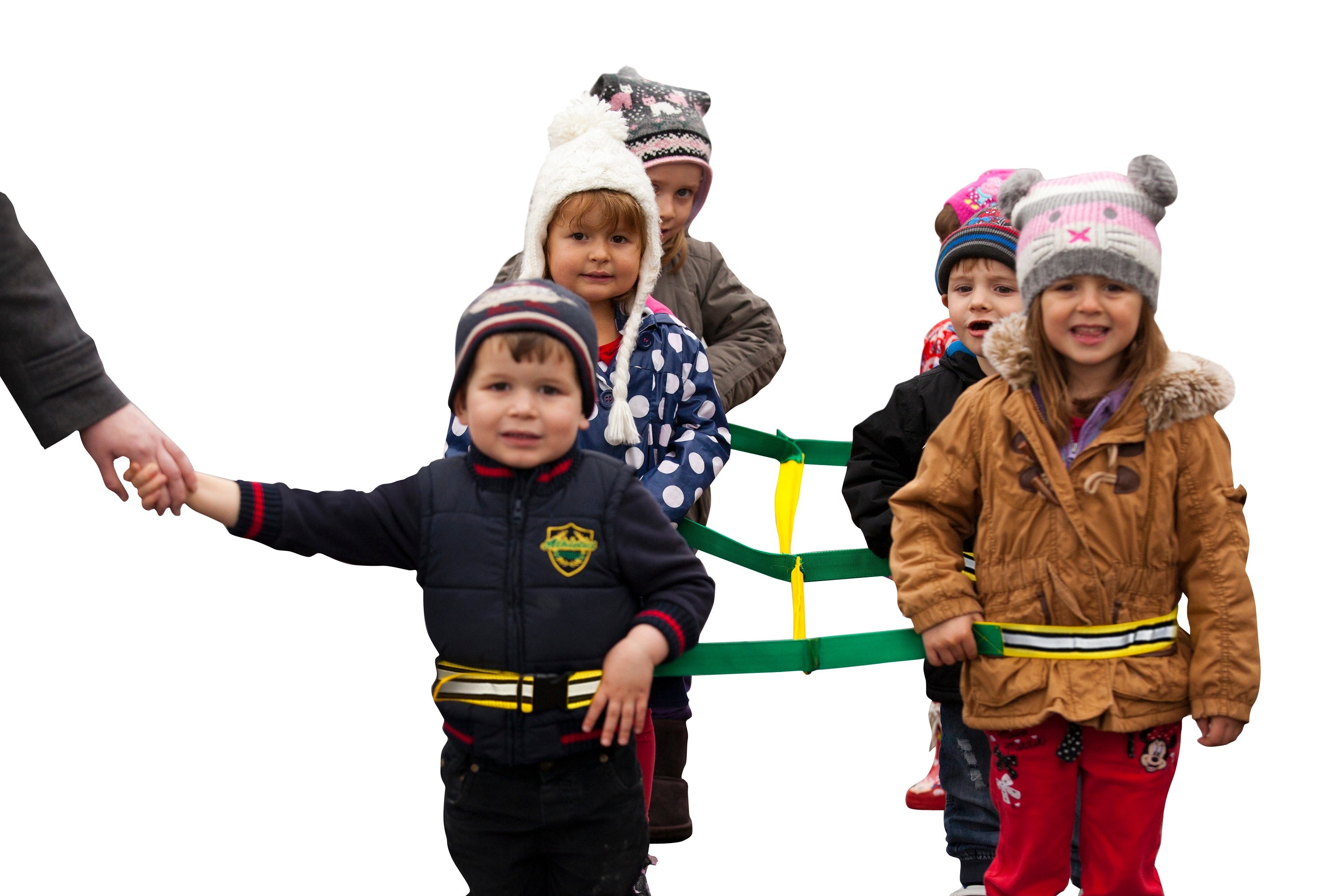 Walkodile Safety Web - the fun, safe walking rope for eight children.