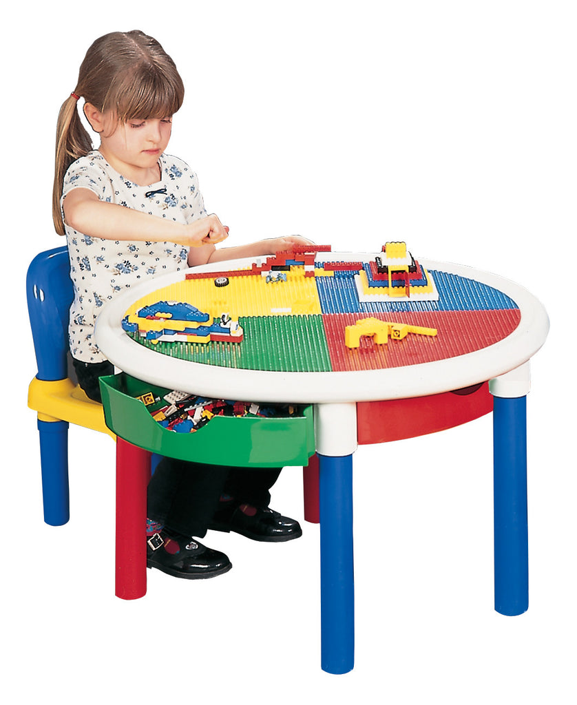 Round lego table with chairs cheap
