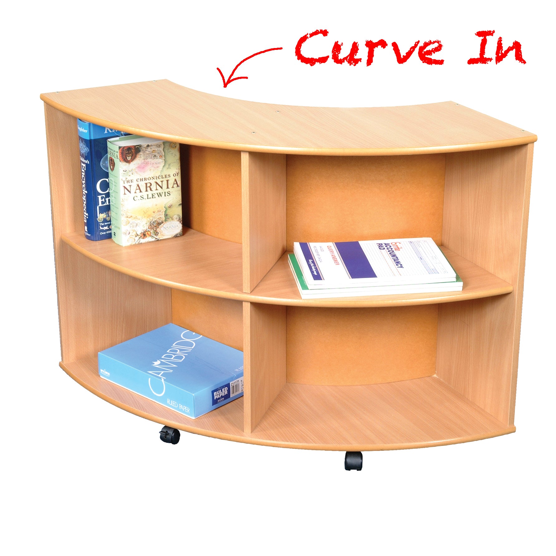 Small Round Unit Beech - Quarter Round Unit – Curve In | Hopscotch School Supply