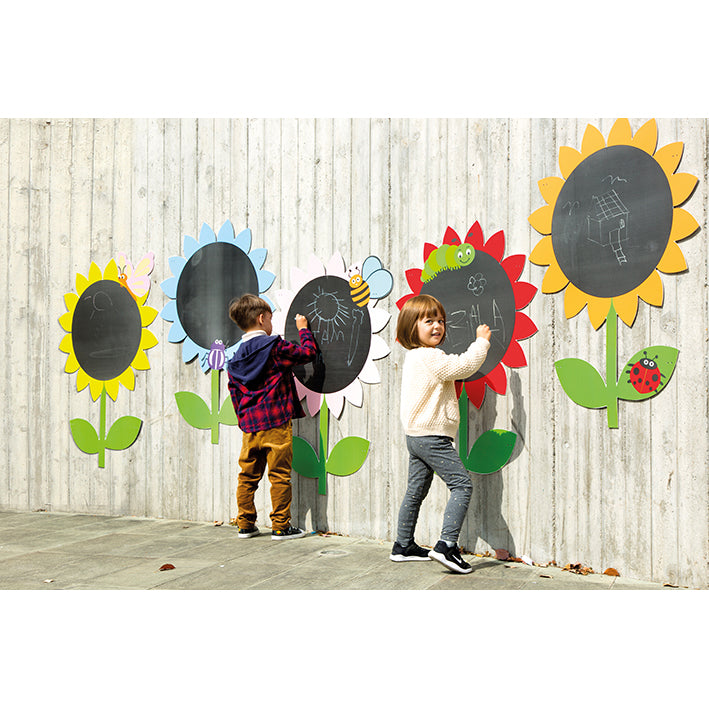 Outdoor Mark Making Chalkboards - Flowers, Pack of 5