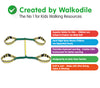 Walkodile® Safety Web (4 child), Children's Walking Rope, Kids Safety Walking Harness. With Free Learning Games for Walks Guide!