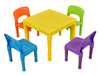 Multi Coloured Table & 4 Chairs Set