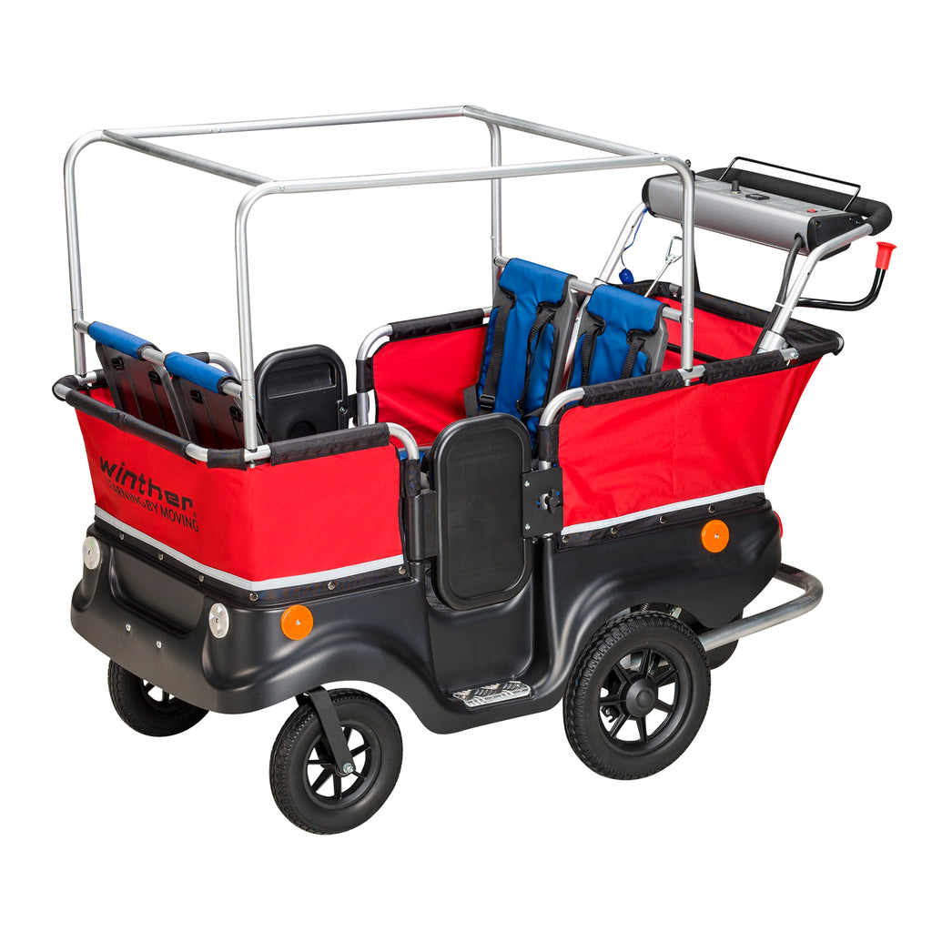 Winther E-Turtle Kiddy Bus Electric Seat, Four Passenger Pram, Child Buggy
